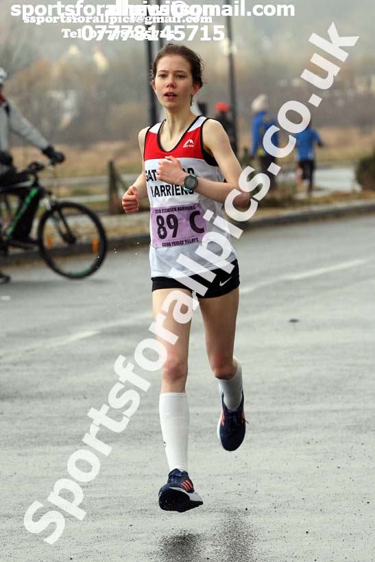 Senior womens Good Friday Elswick Harriers Relay, Newburn, Newcastle. Photo: David T. Hewitson/Sports for All Pics